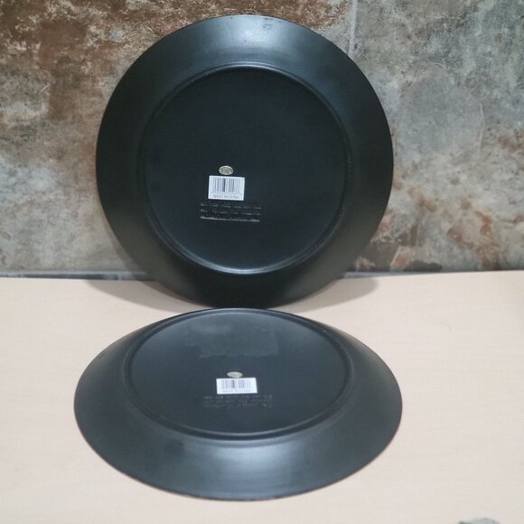 Pair Decorative Ceramic Plate Hand Painted Monkey Riding Elephant - Picture 5 of 10